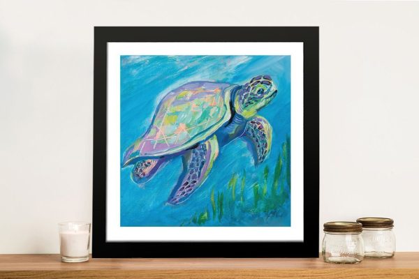 Sea Turtle Swim underwater wall art, a calming gift for a bedroom Sea Turtle Swim underwater wall art, a calming gift for a bedroom