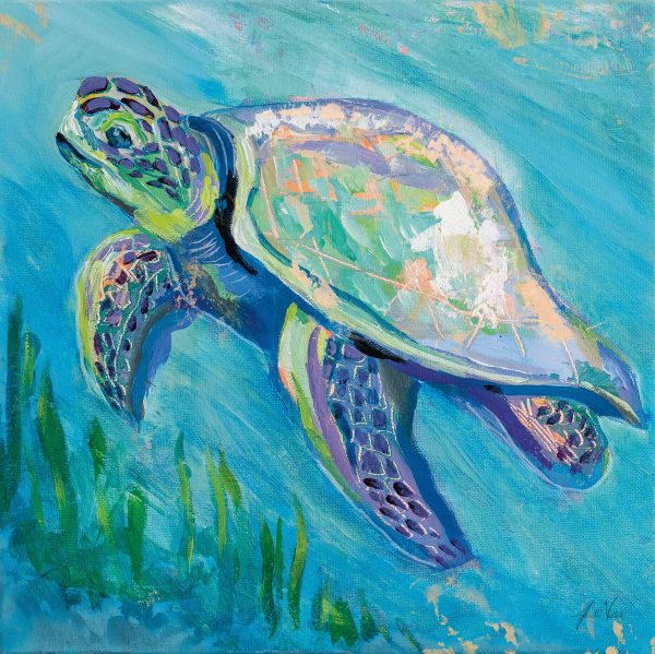 Sea Turtle Swim canvas, a calming marine gift for a relaxed ensuite wall Sea Turtle Swim canvas, a calming marine gift for a relaxed ensuite wall