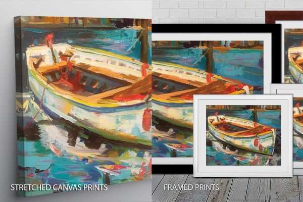 Solo Boat print, a bright nautical gift for a child bedroom