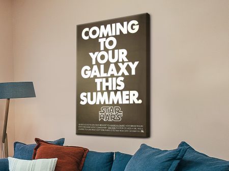 A New Hope retro poster canvas, a bold sci-fi gift for a den A New Hope retro poster canvas, a bold sci-fi gift for a den