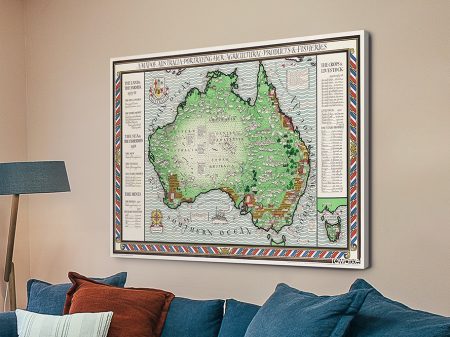 Australia 1930 Vintage Map Australia 1930 Vintage Map