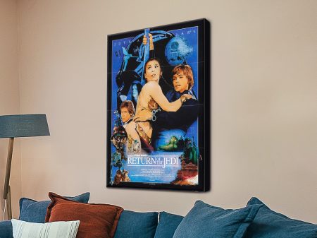 Star Wars Return of the Jedi canvas, epic space-saga artwork in dramatic bold colour Star Wars Return of the Jedi canvas, epic space-saga artwork in dramatic bold colour