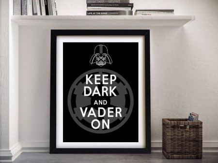 Keep Dark Vader On framed poster, a bold gift for a Star Wars fan bedroom Keep Dark Vader On framed poster, a bold gift for a Star Wars fan bedroom