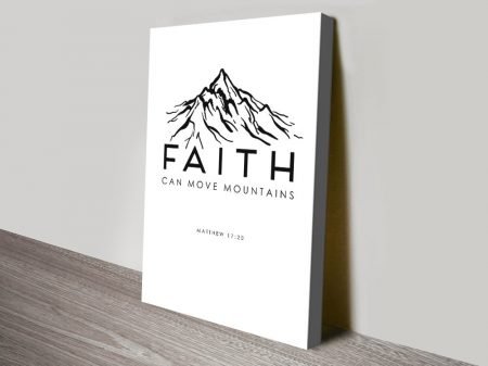 Faith black and white scripture canvas, an uplifting gift for a study wall Faith black and white scripture canvas, an uplifting gift for a study wall