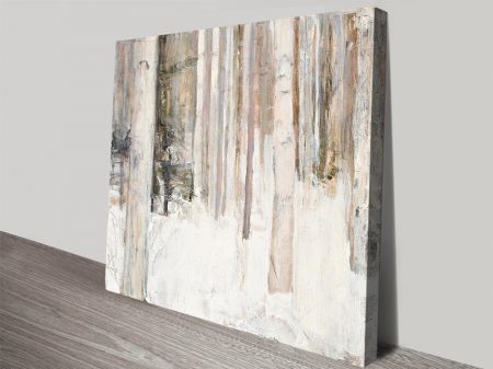 Warm Winter Light II woodland canvas, a warm gift for a hallway Warm Winter Light II woodland canvas, a warm gift for a hallway