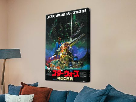 Vintage Japanese Star Wars poster canvas, a bold gift for a games room Vintage Japanese Star Wars poster canvas, a bold gift for a games room