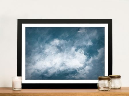 Hedgerow II Clouds art, a serene countryside gift for a bedroom Hedgerow II Clouds art, a serene countryside gift for a bedroom
