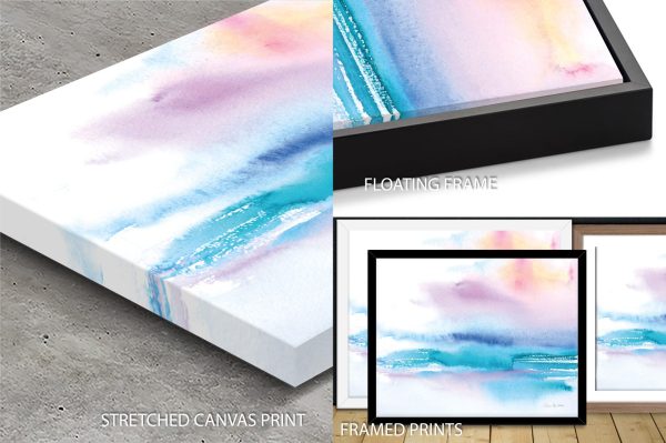 Aimee Del Valle Washed Sunset canvas, a soft gift for a bedroom Aimee Del Valle Washed Sunset canvas, a soft gift for a bedroom