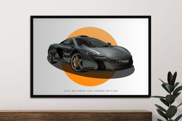 McLaren 650S Le Mans framed print, a bold automotive gift for an office McLaren 650S Le Mans framed print, a bold automotive gift for an office