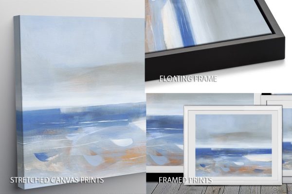 Calm sea print, a serene minimalist ocean seascape artwork