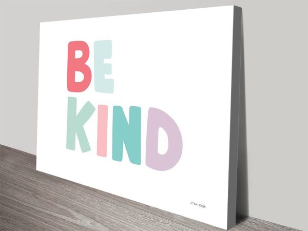 Be Kind print, a cheerful colourful kids artwork Be Kind print, a cheerful colourful kids artwork