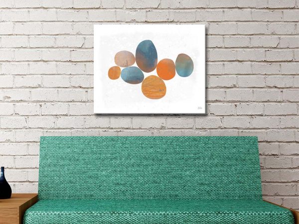 Collage Stones abstract print, a serene gift for a bedroom Collage Stones abstract print, a serene gift for a bedroom
