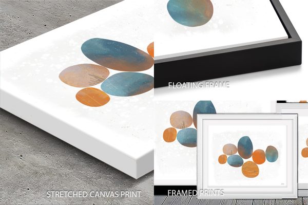 Collage Stones print, stacked stone-inspired abstract in gentle neutrals Collage Stones print, stacked stone-inspired abstract in gentle neutrals