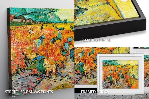 Van Gogh The Red Vineyard at Arles canvas print, glowing Post-Impressionist harvest Van Gogh The Red Vineyard at Arles canvas print, glowing Post-Impressionist harvest