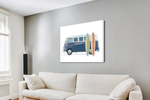 Beach Ride X canvas print, a breezy campervan gift for a lounge Beach Ride X canvas print, a breezy campervan gift for a lounge