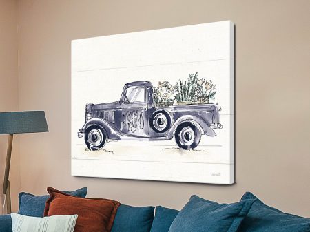 Vintage navy truck farmhouse canvas, a charming gift for a kitchen Vintage navy truck farmhouse canvas, a charming gift for a kitchen
