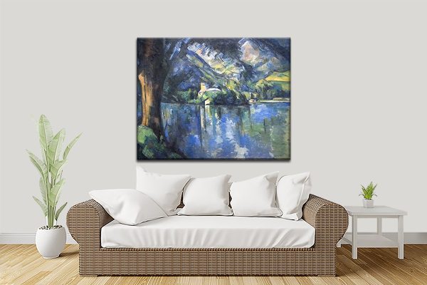 Le Lac d'Annecy print by Paul Cézanne, tranquil mountain lake Le Lac d'Annecy print by Paul Cézanne, tranquil mountain lake