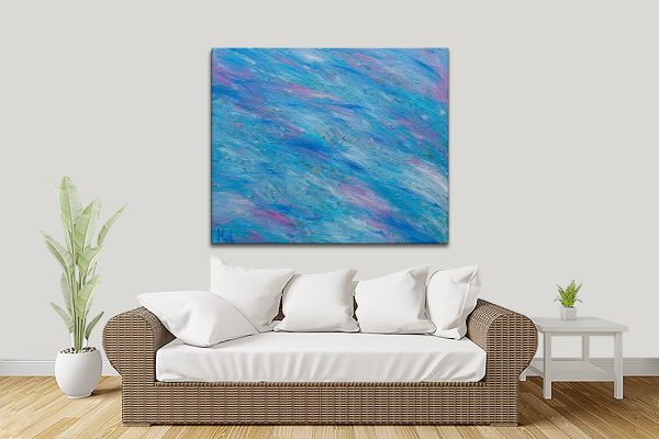 Clear Sky by Helen Joynson, airy blue abstract with soft open cosmic space Clear Sky by Helen Joynson, airy blue abstract with soft open cosmic space