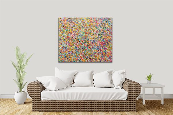 Colour Loves You abstract canvas, a bright gift for a lounge Colour Loves You abstract canvas, a bright gift for a lounge