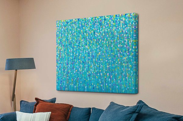 Green Heals the Soul canvas, lush abstract greenery in soothing tones Green Heals the Soul canvas, lush abstract greenery in soothing tones