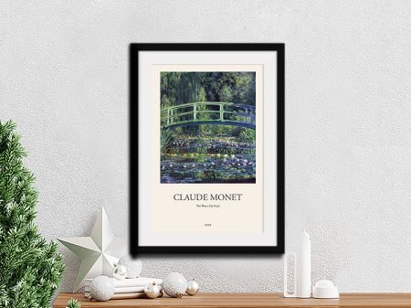Monet Water Lily Pond framed print, a tranquil garden gift for a bedroom Monet Water Lily Pond framed print, a tranquil garden gift for a bedroom