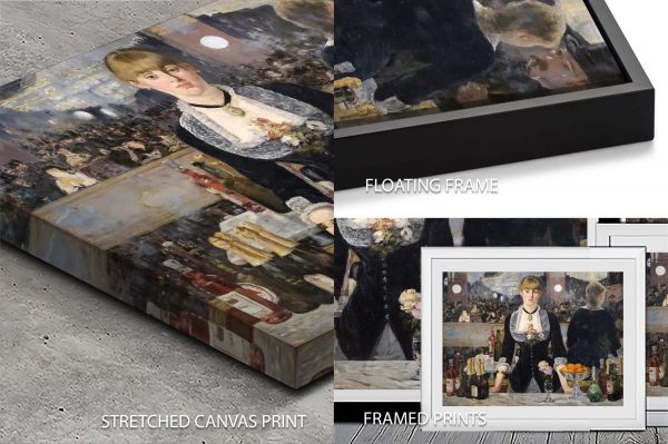 Manet Bar at the Folies-Bergere canvas print, a Parisian gift for a home bar