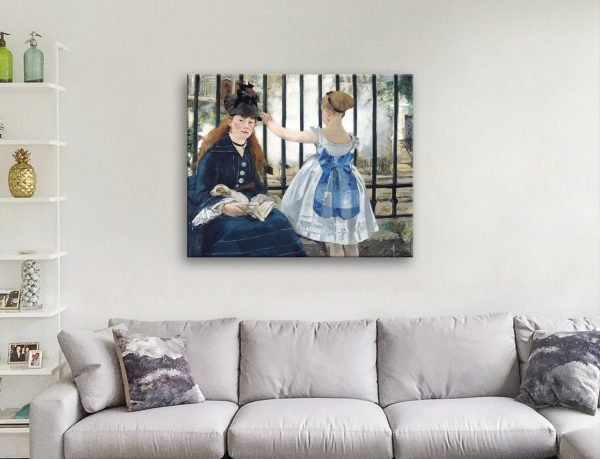 Manet The Railway canvas art, a Parisian gift for a study