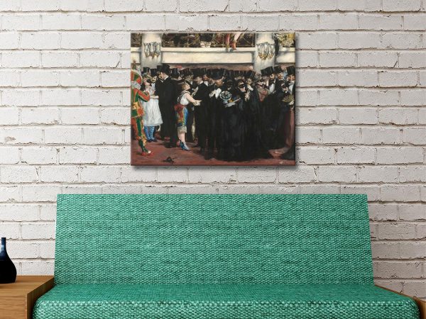 Manet Masked Ball canvas art, a sophisticated gift for a lounge Manet Masked Ball canvas art, a sophisticated gift for a lounge