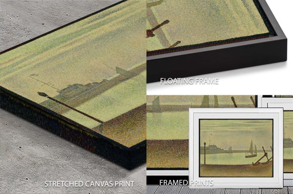 The Channel at Gravelines by Seurat print, a tranquil coastal gift for a hallway