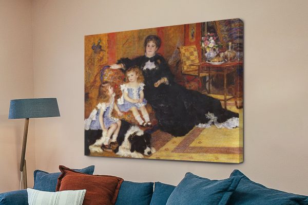 Madame Charpentier and Her Children by Renoir canvas print, a warm gift for a lounge Madame Charpentier and Her Children by Renoir canvas print, a warm gift for a lounge