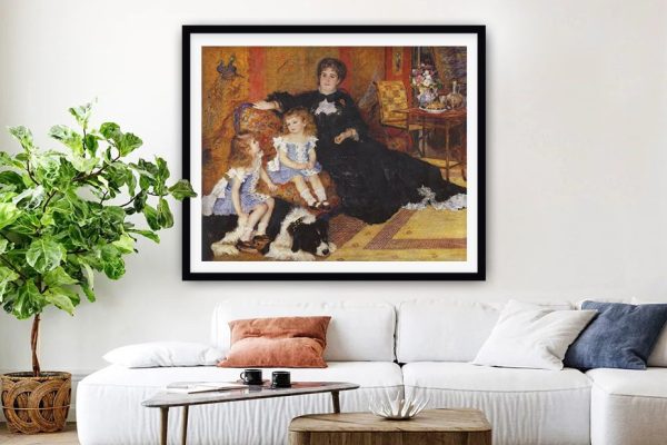 Madame Charpentier and Her Children by Renoir framed art, a tender gift for a nursery Madame Charpentier and Her Children by Renoir framed art, a tender gift for a nursery