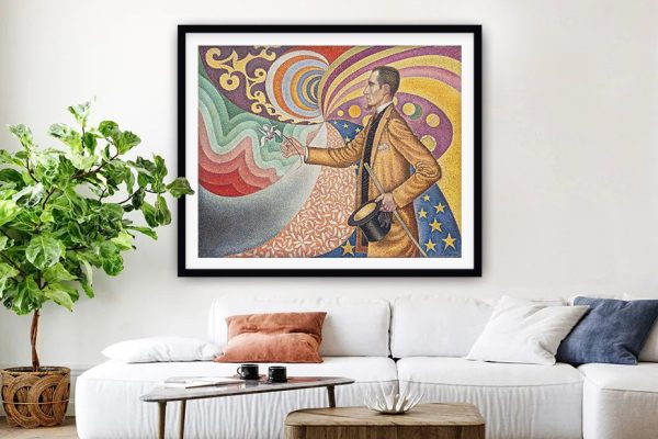 Signac Opus 217 framed print, a vibrant gift for a lounge