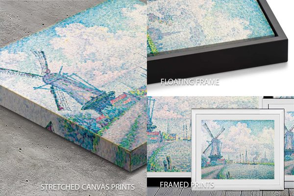 Signac Canal of Overschie quality print, a calming gift for a study Signac Canal of Overschie quality print, a calming gift for a study