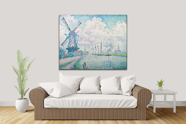 Signac Canal of Overschie canvas art, a serene gift for a lounge Signac Canal of Overschie canvas art, a serene gift for a lounge