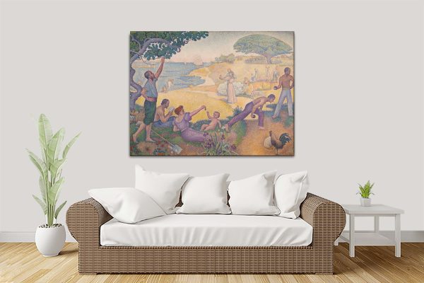 Au Temps d'Harmonie by Paul Signac canvas artwork, a serene gift for a lounge Au Temps d'Harmonie by Paul Signac canvas artwork, a serene gift for a lounge