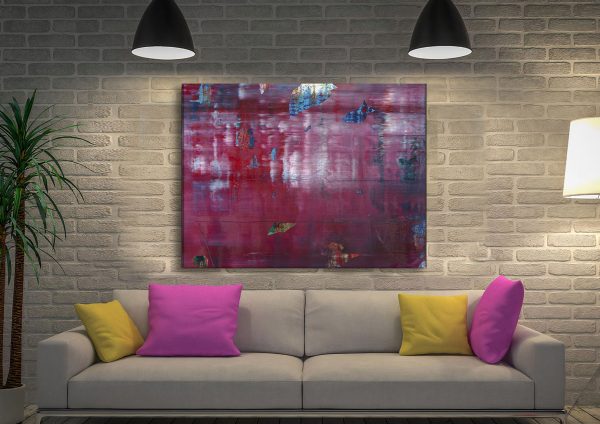 Abstract Painting canvas artwork, Gerhard Richter smeared layered colour in dynamic abstraction Abstract Painting canvas artwork, Gerhard Richter smeared layered colour in dynamic abstraction