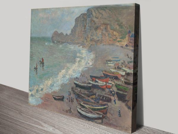 Claude Monet seascape art print, a calming coastal gift for a study Claude Monet seascape art print, a calming coastal gift for a study
