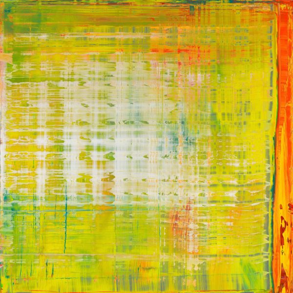 Abstraktes Bild by Richter canvas, a yellow abstract gift for a bright studio wall Abstraktes Bild by Richter canvas, a yellow abstract gift for a bright studio wall