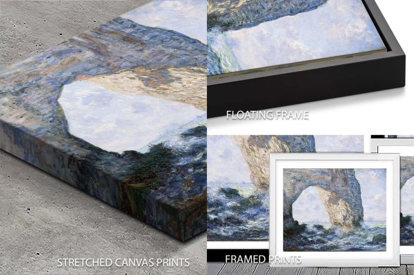 The Manneport by Claude Monet print, a luminous coastal gift for a lounge The Manneport by Claude Monet print, a luminous coastal gift for a lounge