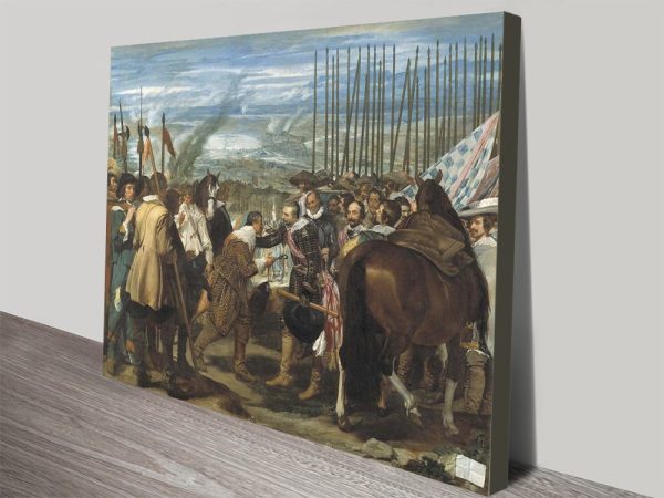 The Surrender of Breda canvas print, Velázquez grand historical scene in warm classical tones The Surrender of Breda canvas print, Velázquez grand historical scene in warm classical tones