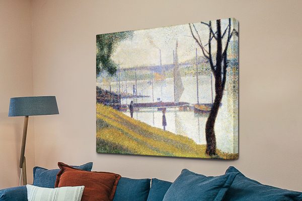 Bridge at Courbevoie by Seurat print, a tranquil piece for a bedroom