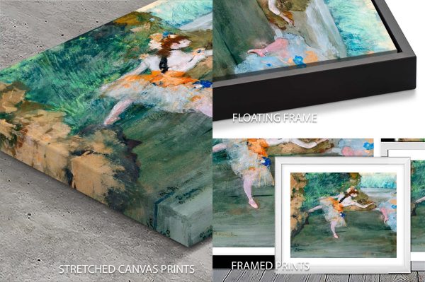 Dancer Onstage by Degas print, soft luminous ballet scene Dancer Onstage by Degas print, soft luminous ballet scene