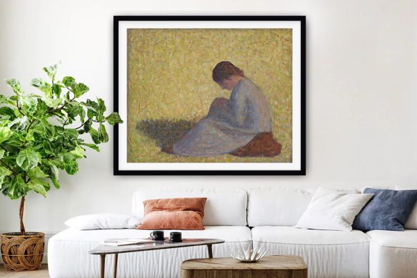 Peasant Woman by Van Gogh framed art, an earthy piece for a lounge Peasant Woman by Van Gogh framed art, an earthy piece for a lounge
