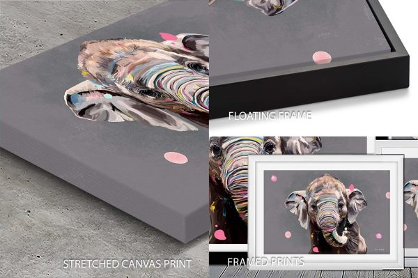 Abstract Elephant print, a colourful animal gift for a nursery Abstract Elephant print, a colourful animal gift for a nursery