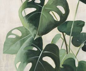Tropical Study IV ocean wave canvas, rich jewel tones