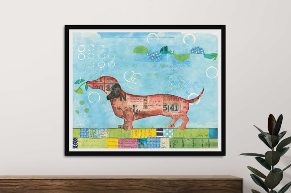 Best in Show II by Courtney Prahl framed wall art, soft colours and clean playful linework.