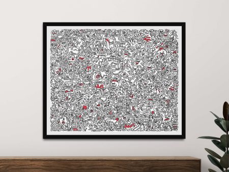 Twack by Mr Doodle framed print