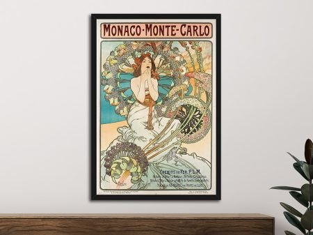 Alphonse Mucha Monaco framed print
