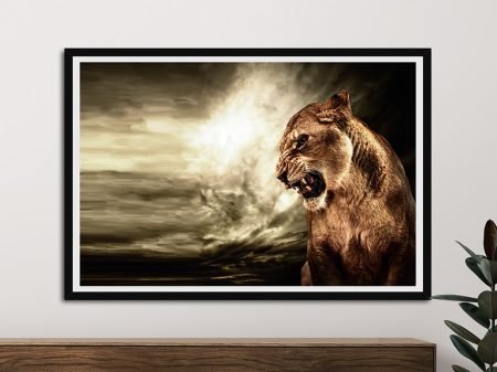 Angry Tiger framed print