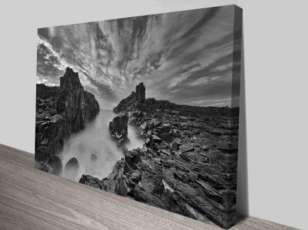 Misty Crags wall art print, skyline scenery artwork Misty Crags wall art print, skyline scenery artwork
